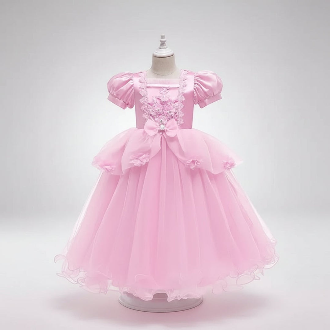 Kids' Halloween Princess Costume Dress With Tiara Wand And Accessories Set - Image 3