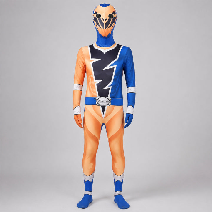 Kids' Superhero Costume For Halloween Jumpsuit With Lightning Bolt Chest Panel And Instant Hero Transformation - Image 7