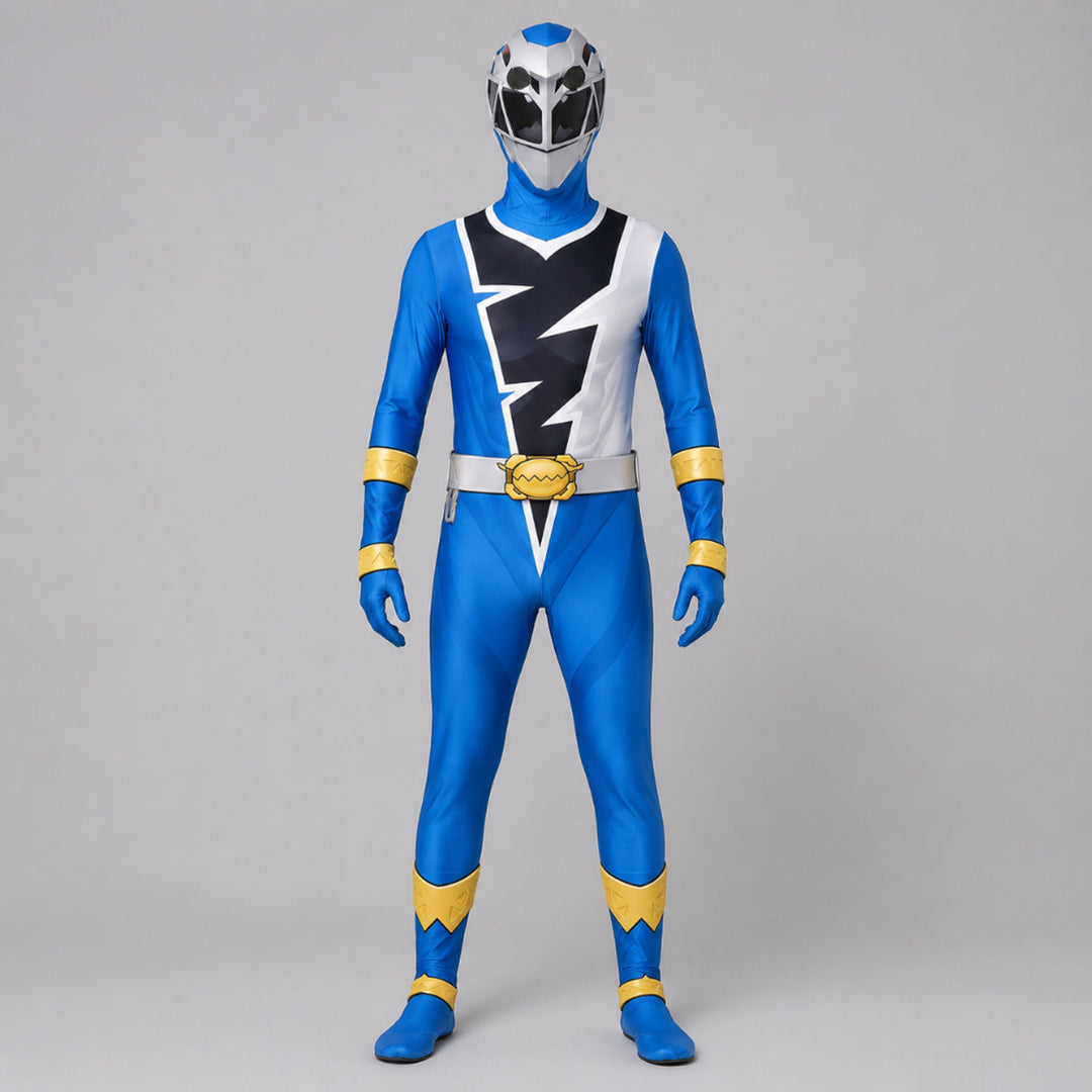 Kids' Superhero Costume For Halloween Jumpsuit With Lightning Bolt Chest Panel And Instant Hero Transformation - Image 5