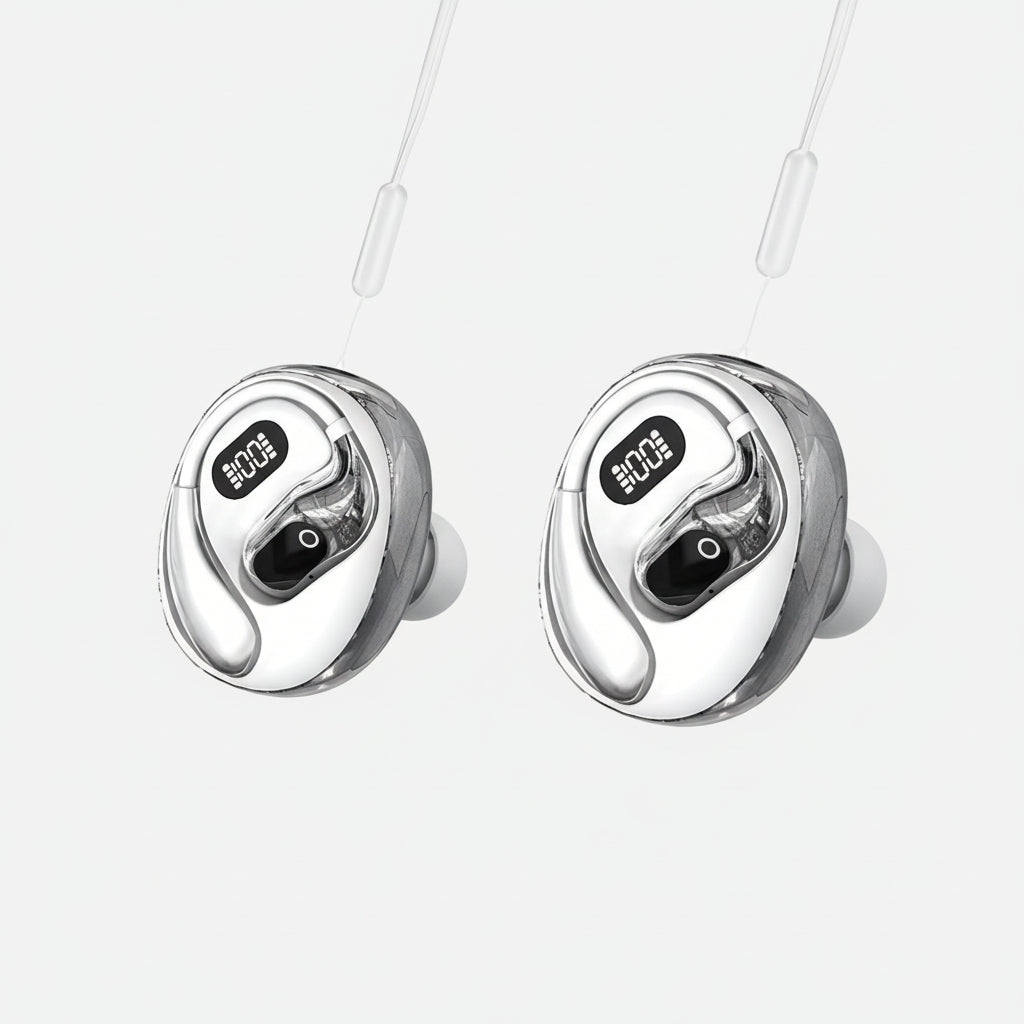 Translation Earbuds - Bluetooth Open Ear Wireless Headphones for Travel & Calls