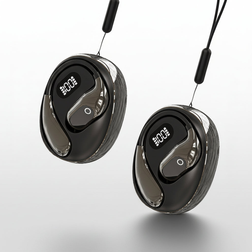 Translation Earbuds - Bluetooth Open Ear Wireless Headphones for Travel & Calls
