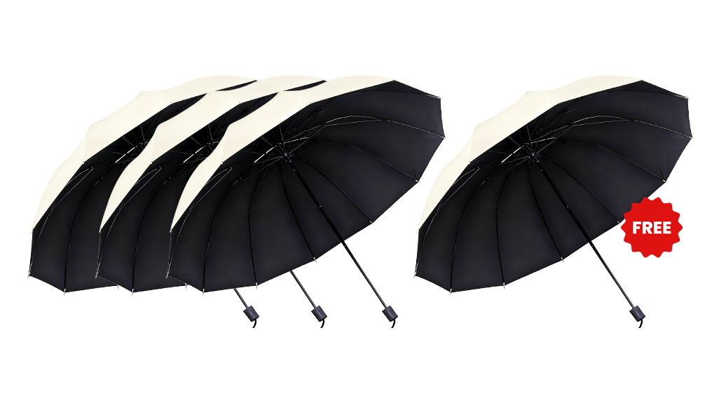 Large Coverage Umbrella With 12-Rib Wind-Resistant Construction And Reverse Folding Design - Image 36
