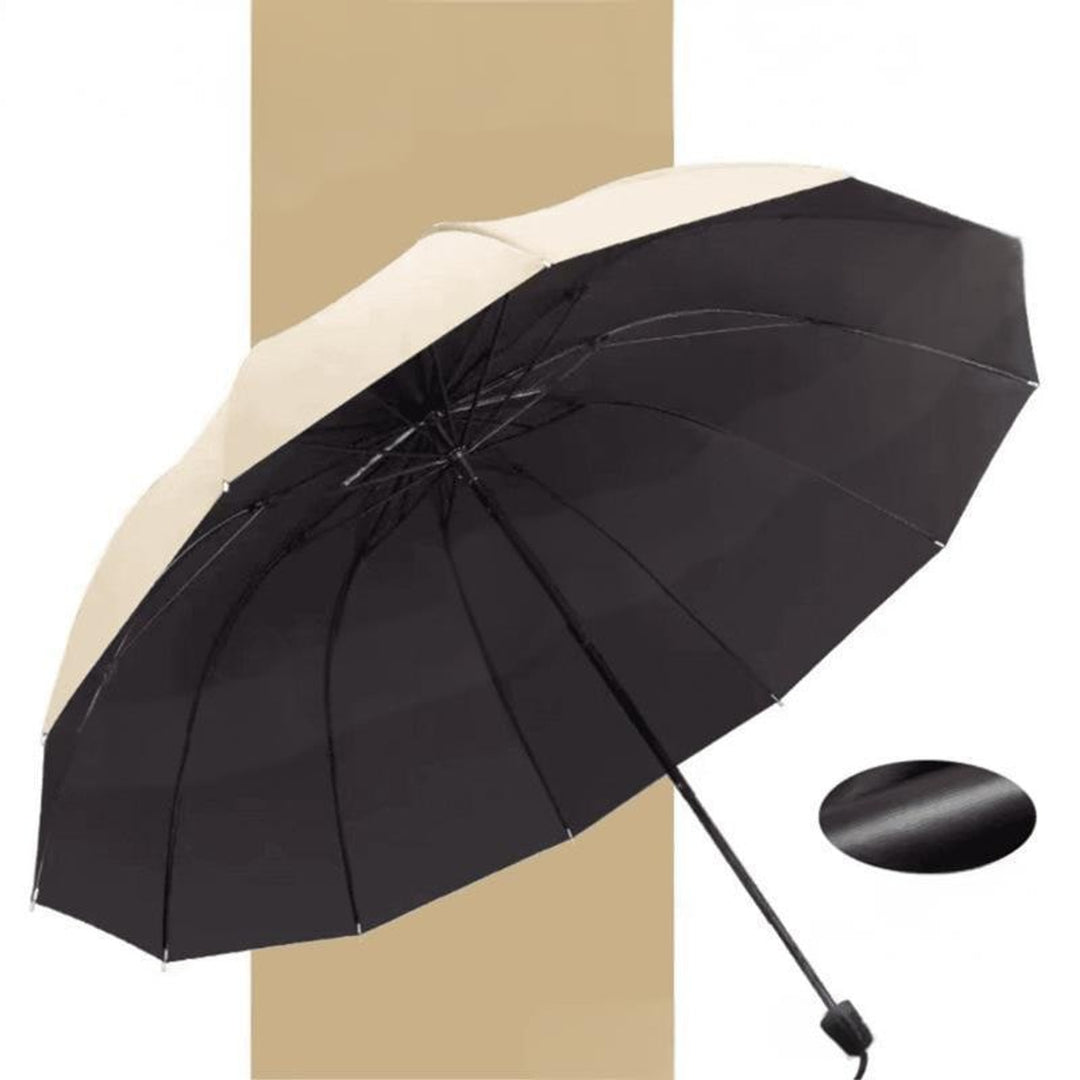 Large Coverage Umbrella With 12-Rib Wind-Resistant Construction And Reverse Folding Design - Image 9