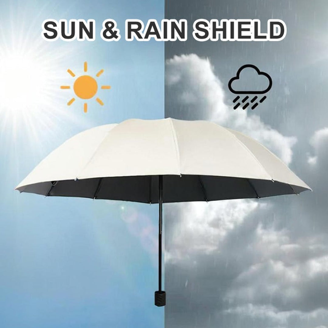 Large Coverage Umbrella With 12-Rib Wind-Resistant Construction And Reverse Folding Design - Image 2