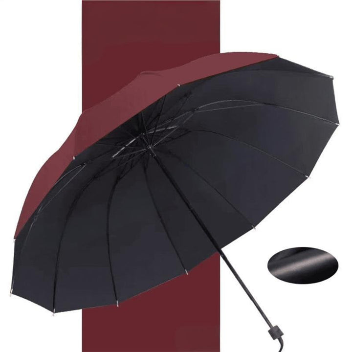 Large Coverage Umbrella With 12-Rib Wind-Resistant Construction And Reverse Folding Design - Image 8