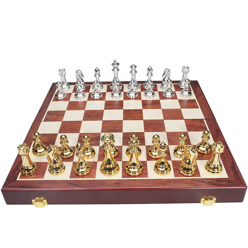Large Metal Chess Set With Acrylic Pieces - Image 2