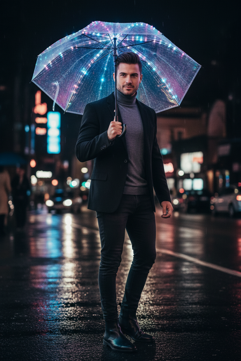 Laser LED Glow Party Light Umbrella TPU - Image 11