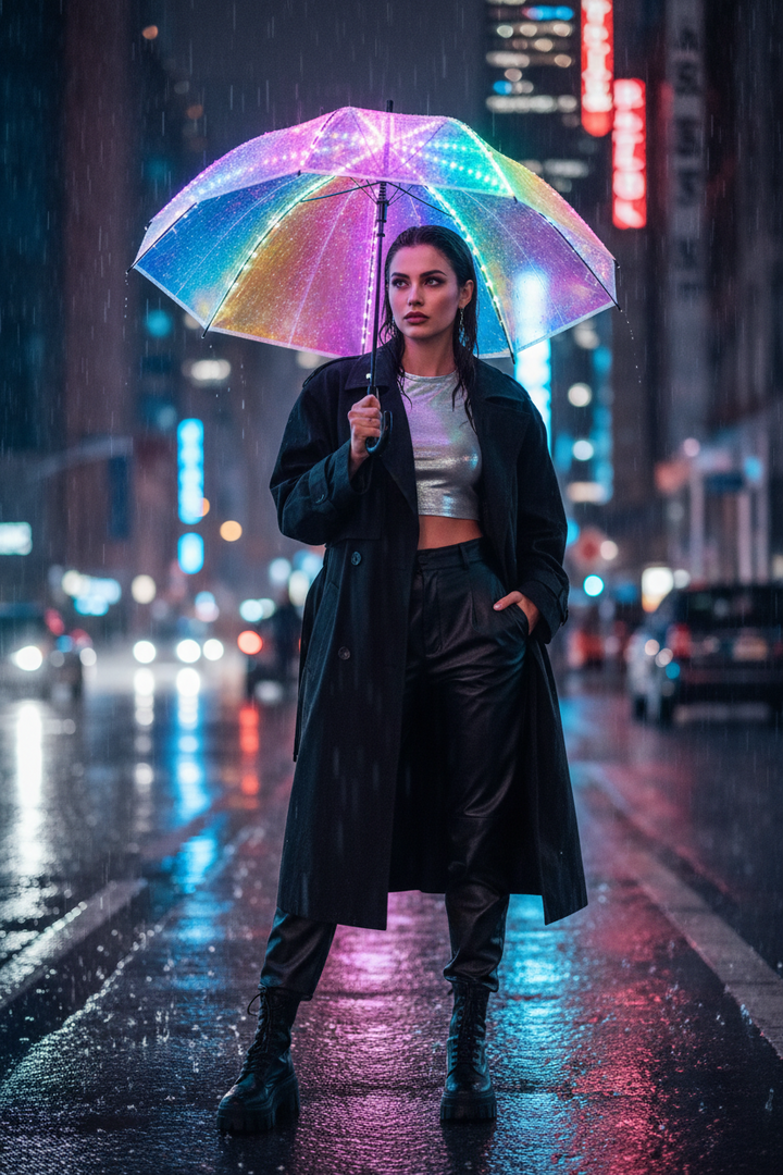 Laser LED Glow Party Light Umbrella TPU - Image 13
