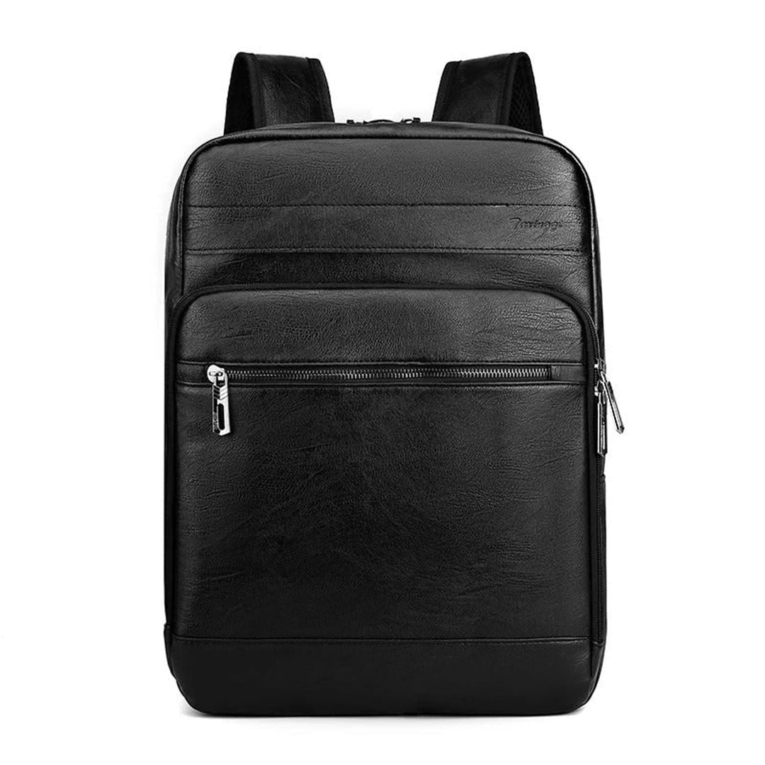 Leather Backpack with Spacious Rucksack Design and Multiple Pockets - Image 2