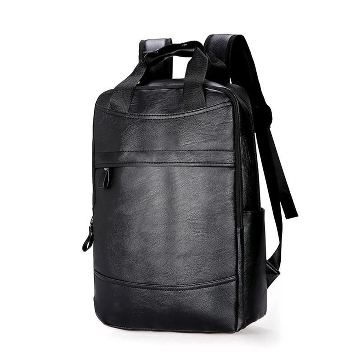 Leather Backpack with Streamlined Office Style and Laptop Compartment - Image 4