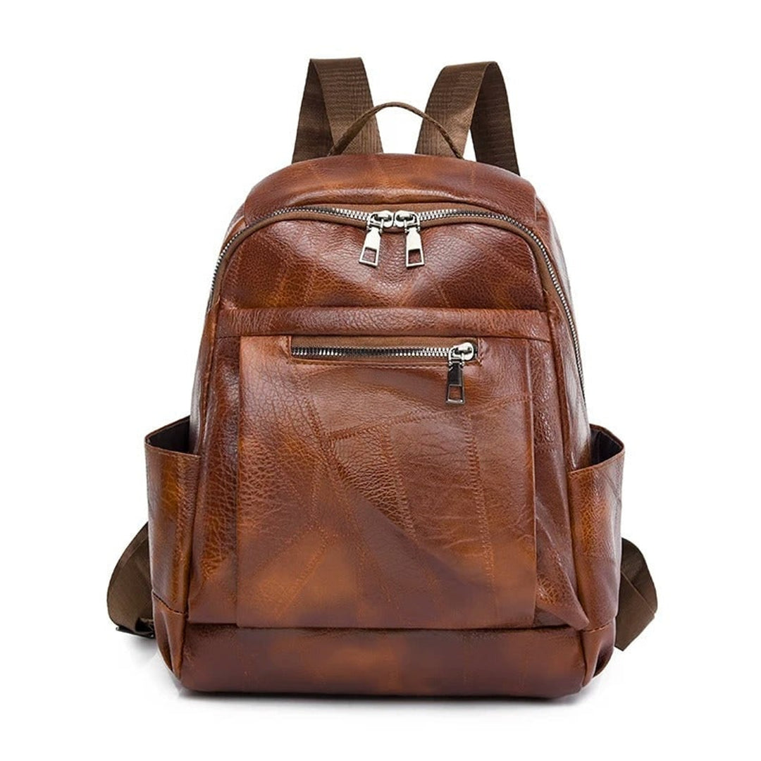 Leather Rucksack with Streamlined Backpack and Adjustable Straps - Image 2