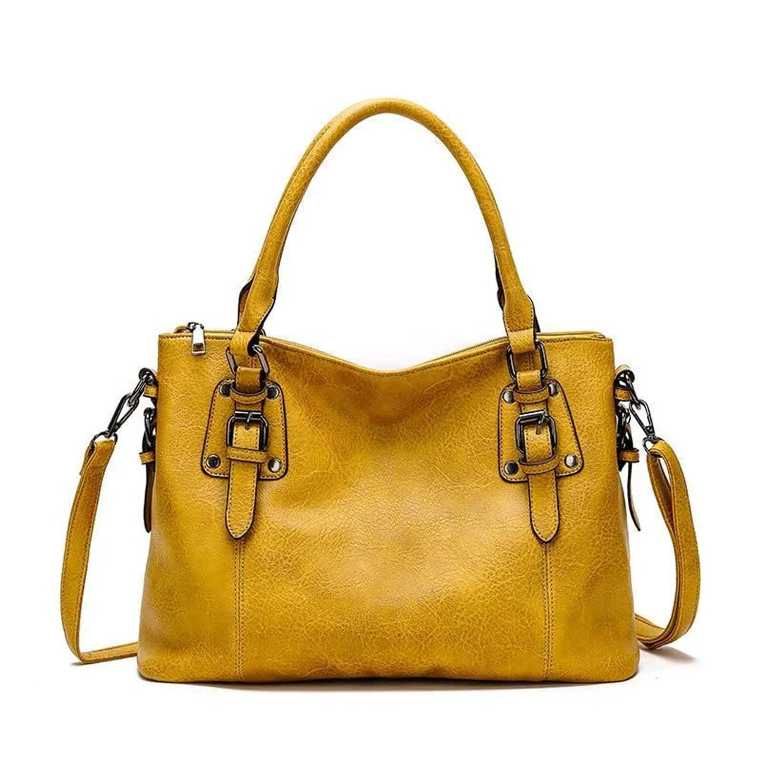 Leather Shoulder Bag with Adjustable Strap and Secure Zip - Image 6