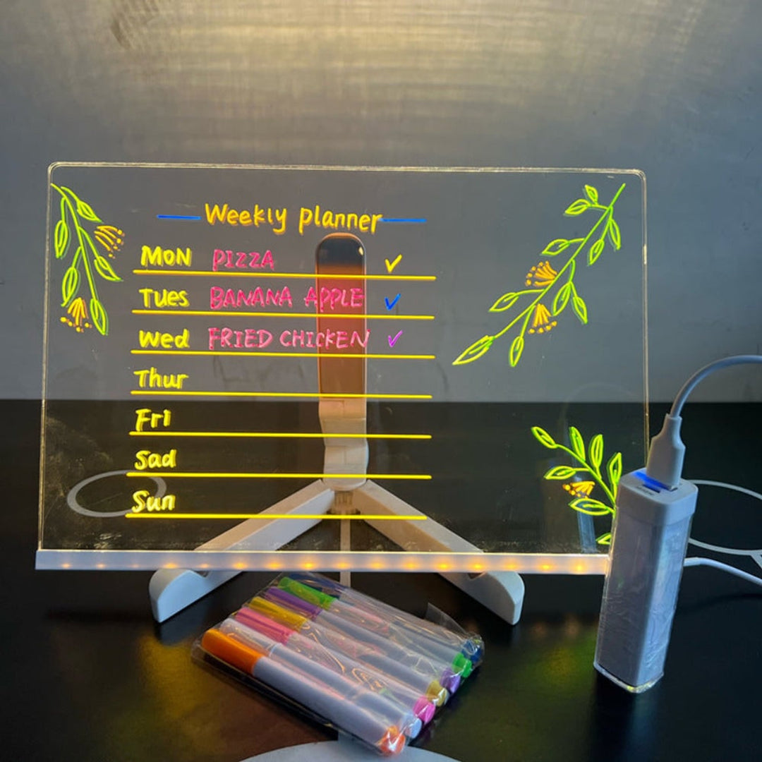 LED Drawing Board For Kids Illuminated Reusable Creative Writing Tablet With USB Power - Image 4
