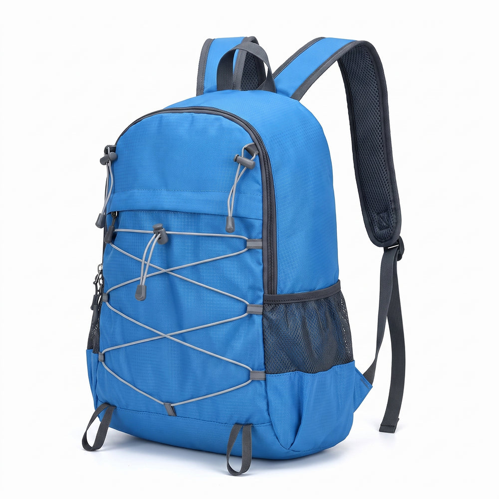 Lightweight Backpack with Adjustable Compact Design and Cord-Closure - angle