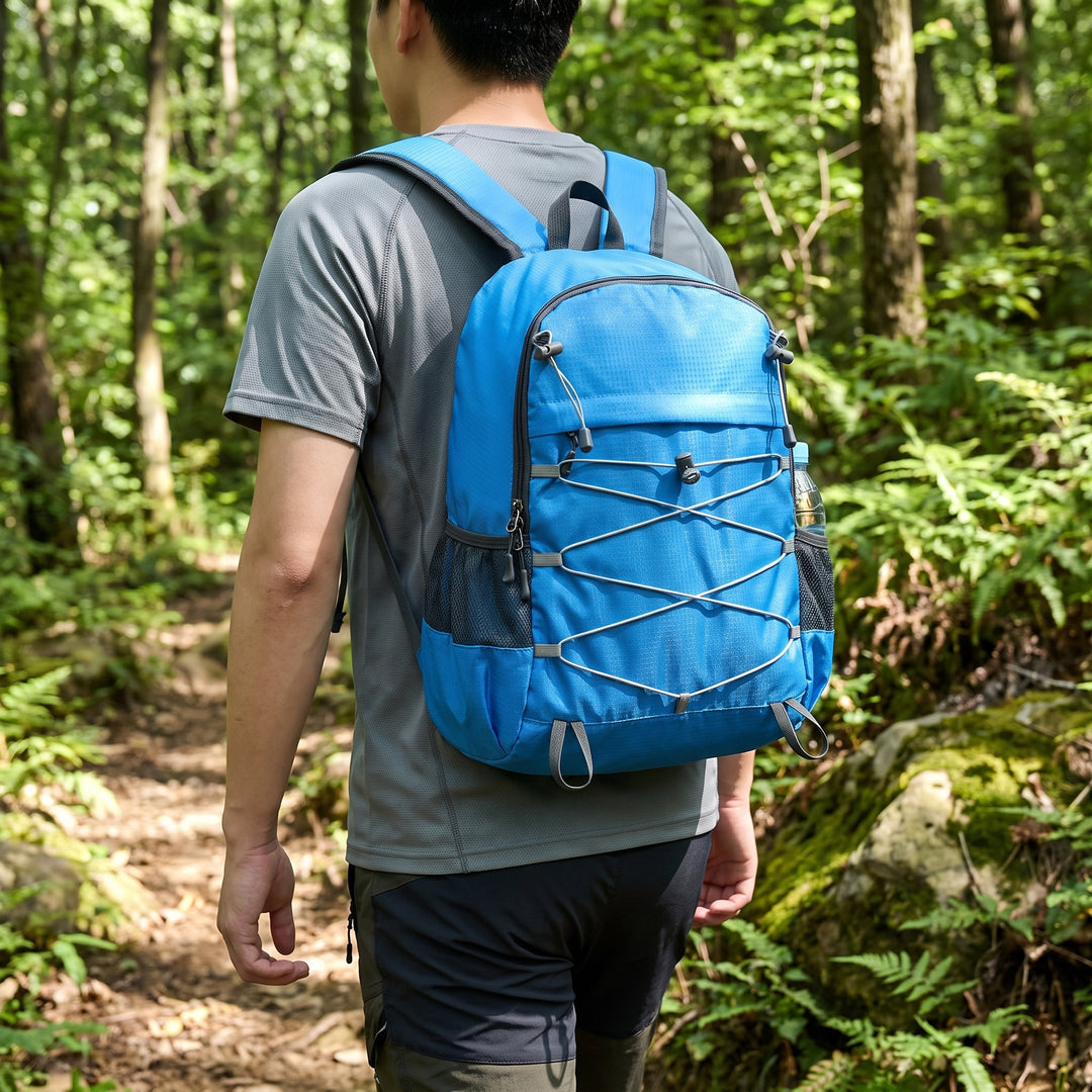 Lightweight Backpack with Adjustable Compact Design and Cord-Closure - hero