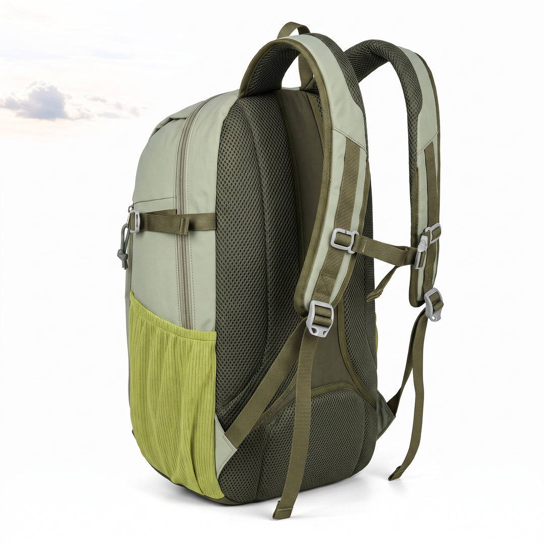 Outdoor Backpack with Adjustable Straps Daypack and Zippered Front - angle