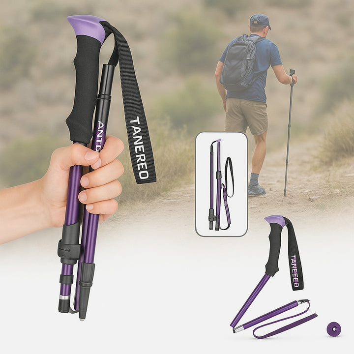 Lightweight Trekking Poles With Adjustable Locking System For Hiking And Walking Support - Image 5