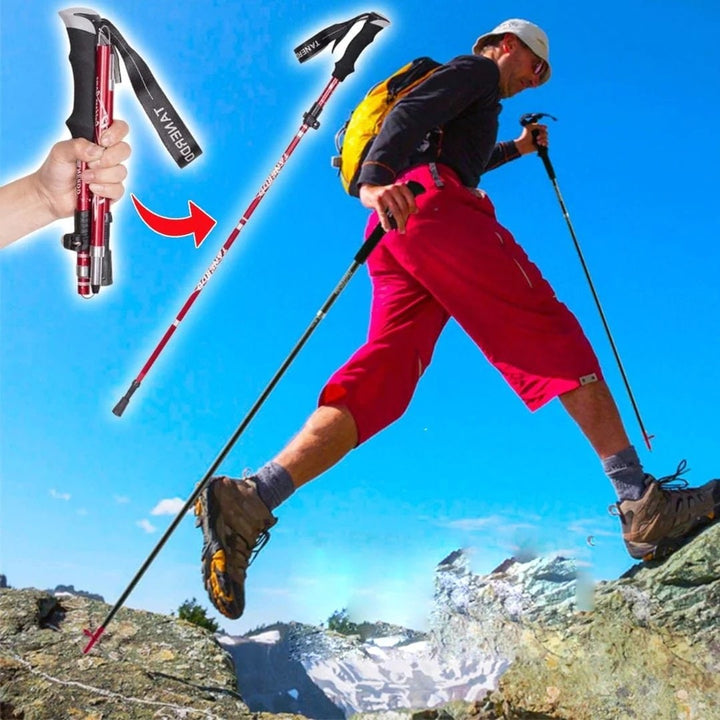 Lightweight Trekking Poles With Adjustable Locking System For Hiking And Walking Support - Image 1