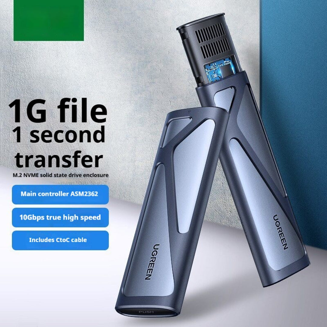 M.2 Nvme Ssd Enclosure Aluminum Casing With Sliding Mechanism For USB C External Drive Up To 1000mb S Transfer Speed - Image 6