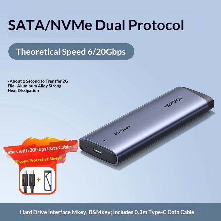 M.2 Nvme Ssd Enclosure Aluminum Casing With Sliding Mechanism For USB C External Drive Up To 1000mb S Transfer Speed - Image 5