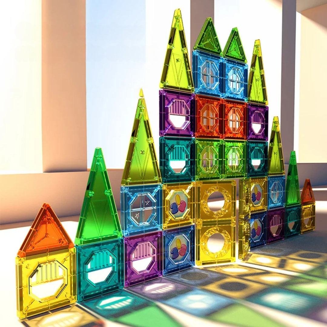 Magnetic Building Blocks 69-Piece Stem Construction Set For Creative Learning - Image 3