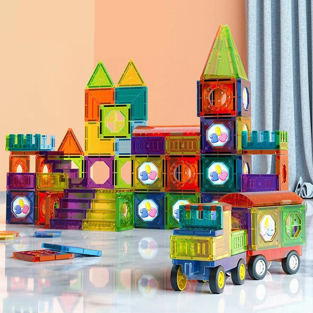 Magnetic Building Blocks 69-Piece Stem Construction Set For Creative Learning - Image 4