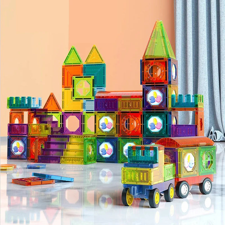 Magnetic Building Blocks 69-Piece Stem Construction Set For Creative Learning - Image 2