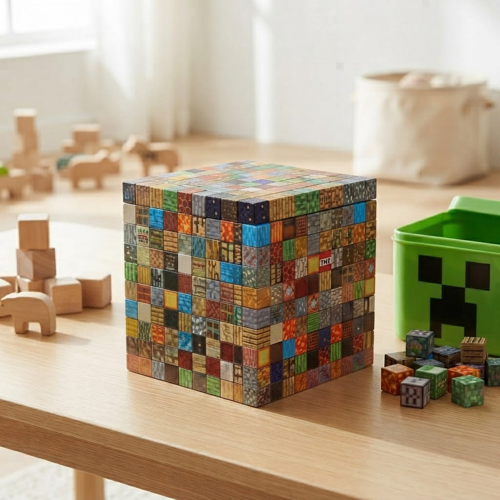 205-Piece Magnetic Building Blocks Set With Storage Box And Figurines - Image 1