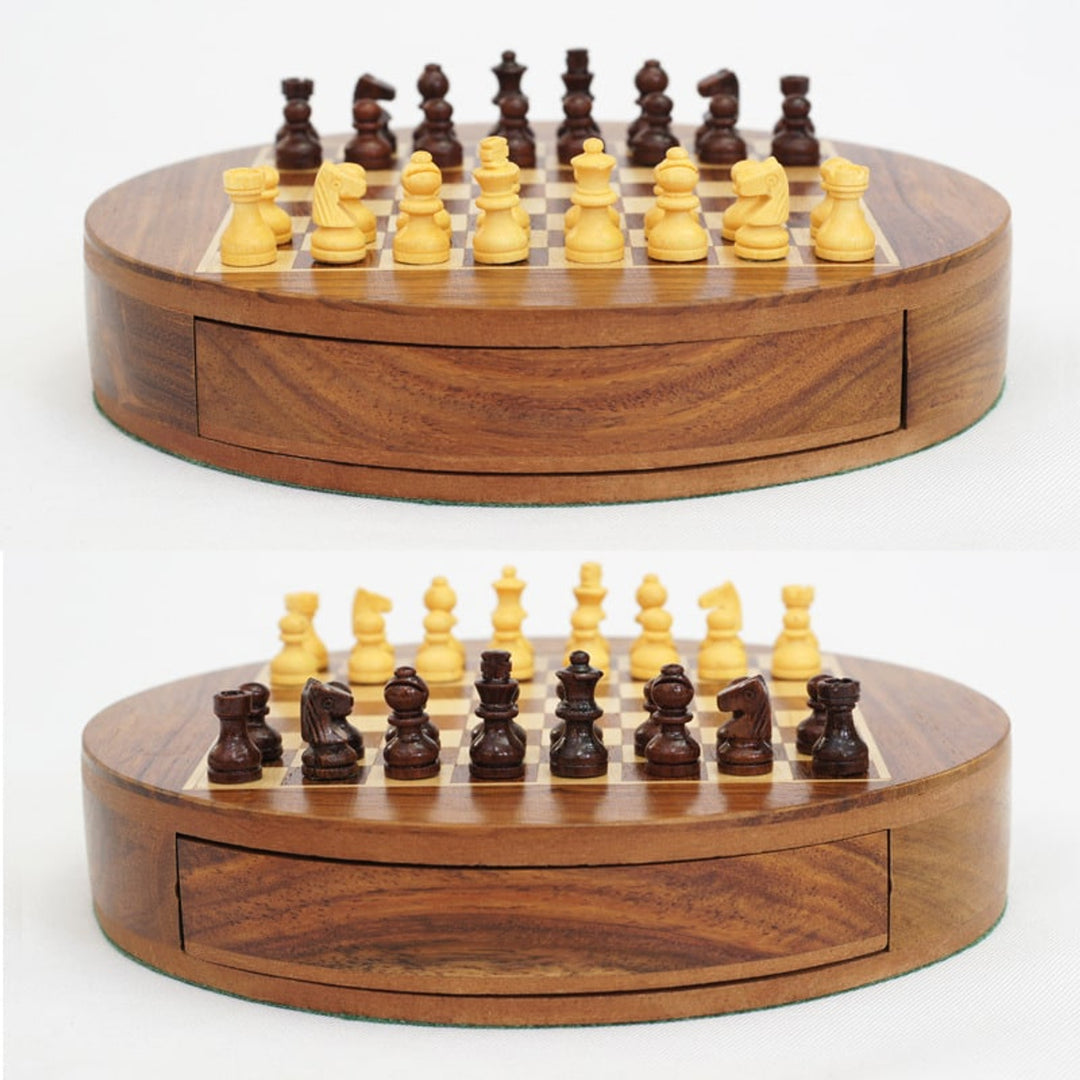 Magnetic Chess Set Mini Rosewood Educational Toy - Image 3
