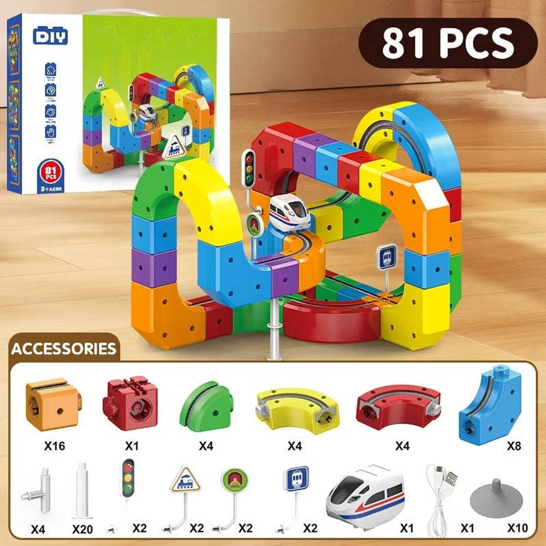 Magnetic Train Track Toy Building Set For Kids - Image 6