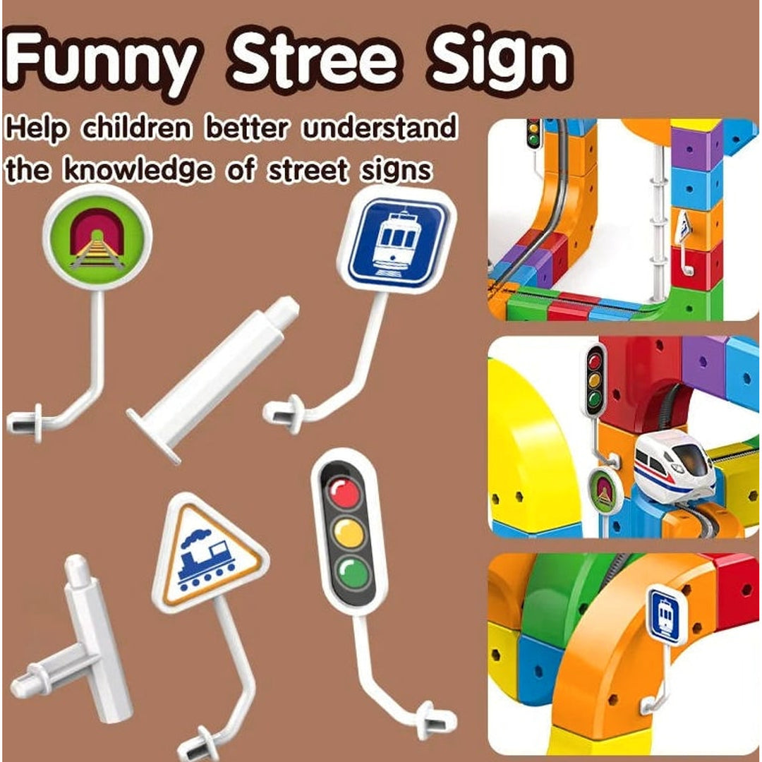 Magnetic Train Track Toy Building Set For Kids - Image 8
