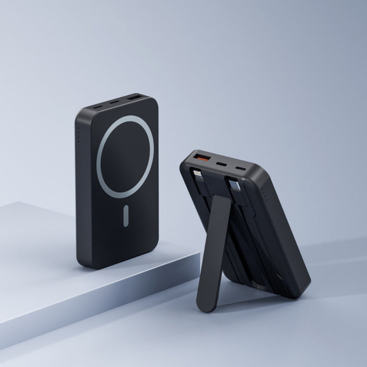 Magnetic Wireless Power Bank With 10 000mAh And Built-In Stand For Portable Charging - Image 2