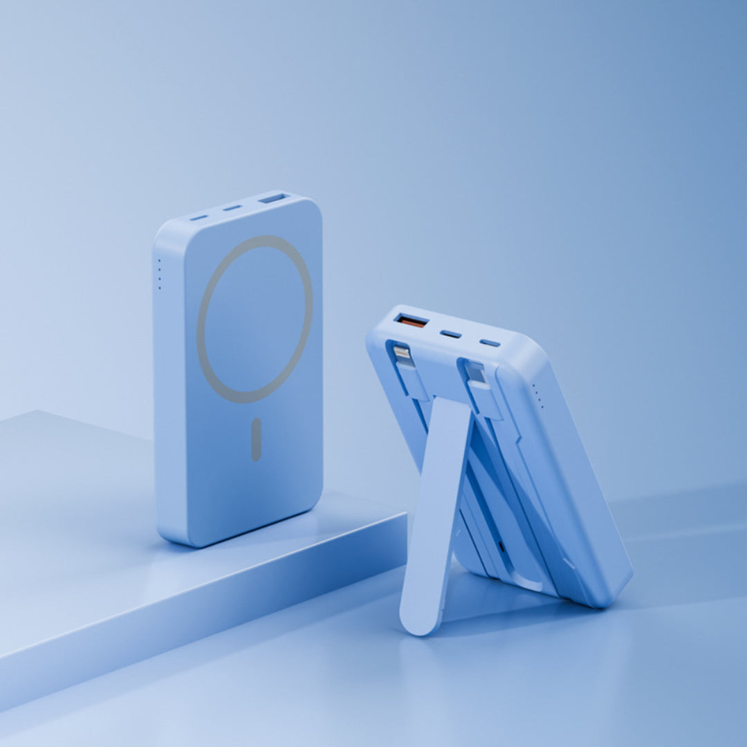 Magnetic Wireless Power Bank With 10 000mAh And Built-In Stand For Portable Charging - Image 4