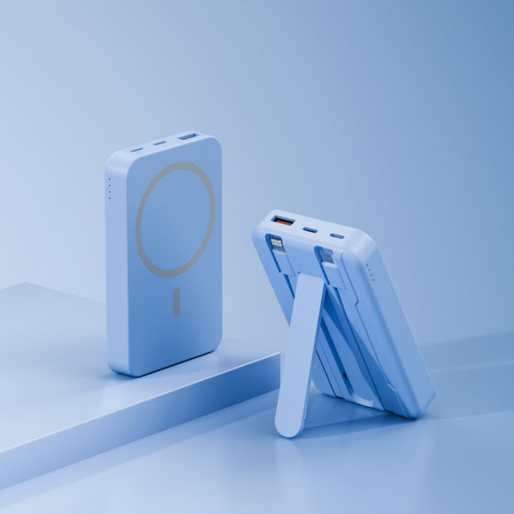 Magnetic Wireless Power Bank With 10 000mAh And Built-In Stand For Portable Charging - Image 4