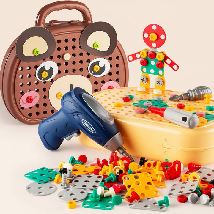 Spielzeug Werkzeug Kinder Baukasten Set Elektrische Bohrmaschine