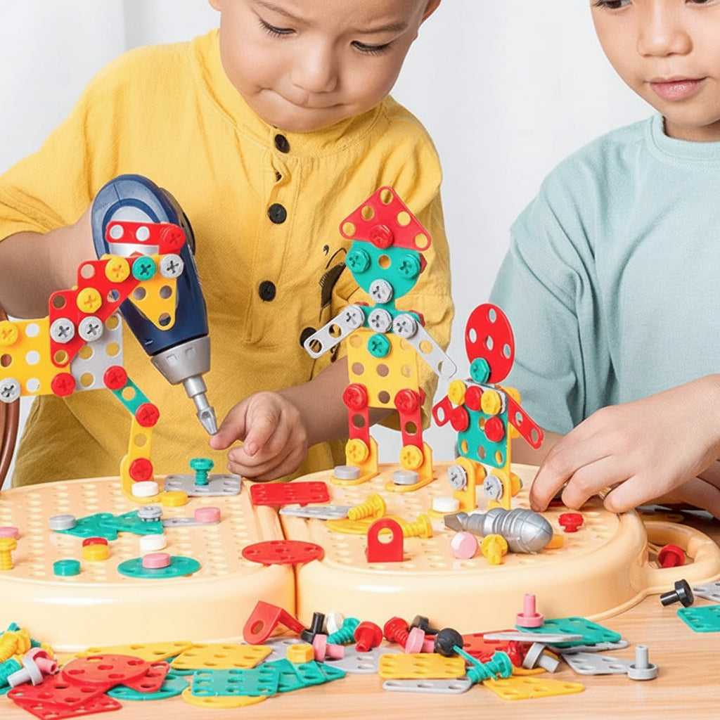 Spielzeug Werkzeug Kinder Baukasten Set Elektrische Bohrmaschine