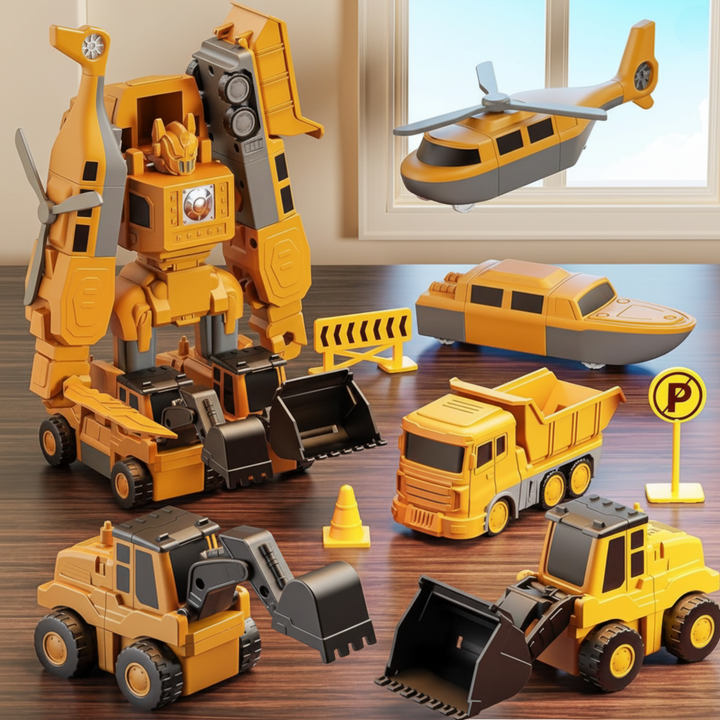 Magnetic Building Blocks for Kids - Construction Vehicle Toy Set, STEM Building Toy
