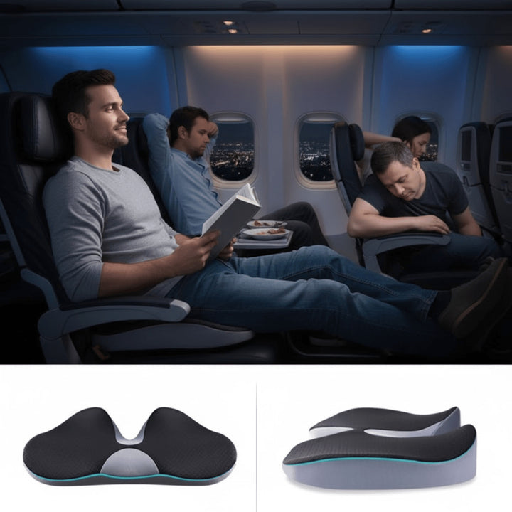 Memory Foam Contoured Ergonomic Seat Cushion With Pressure Relief - Image 4