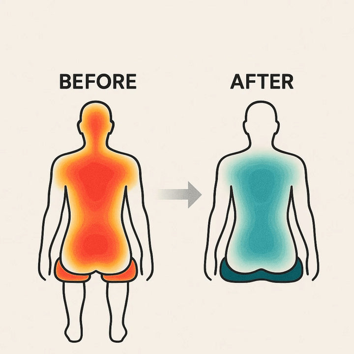 Memory Foam Contoured Ergonomic Seat Cushion With Pressure Relief - Image 6
