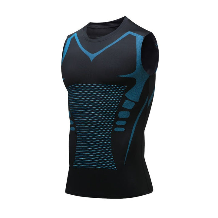 Men's Compression Tank Top Breathable Athletic Sleeveless Shirt For Gym Workout - Image 1