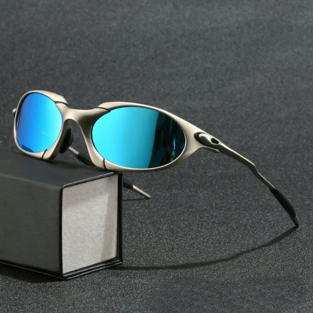 Men's Polarized Sunglasses UV Protection Aviator Metal Frame - Image 2