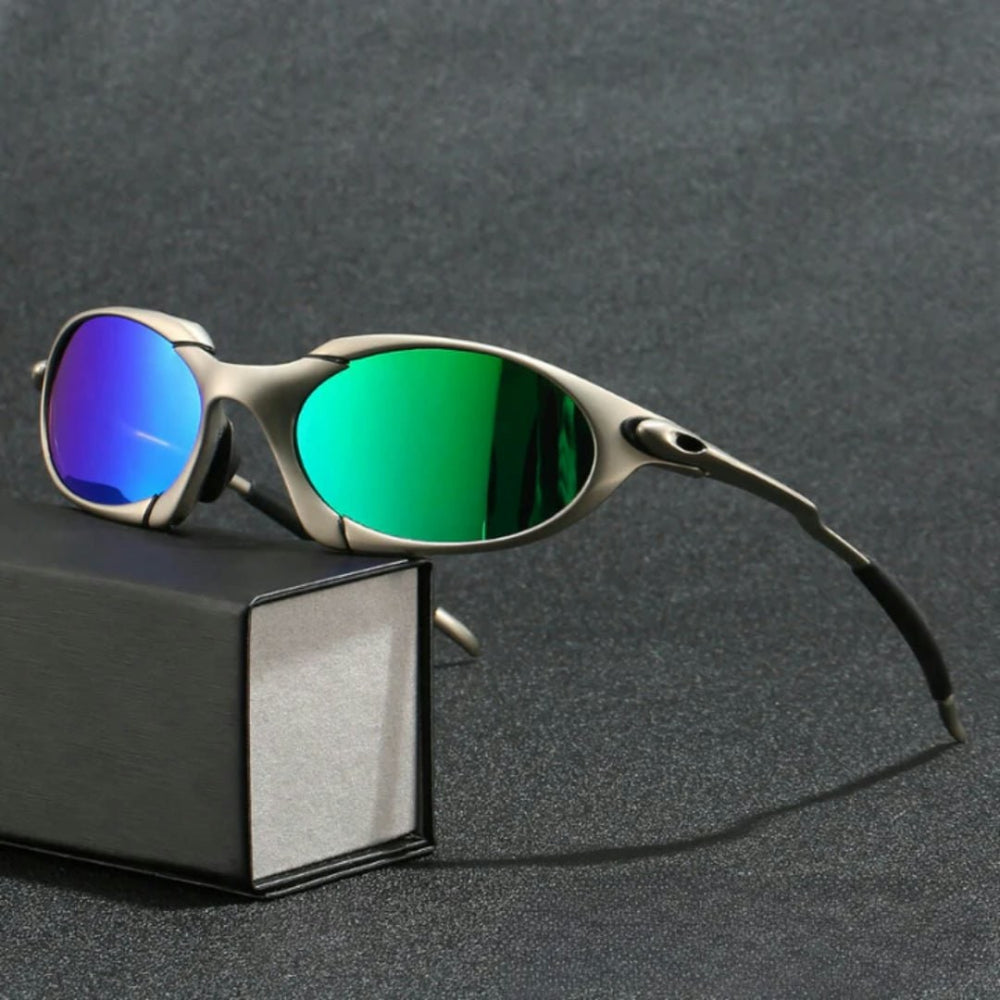 Men's Polarized Sunglasses UV Protection Aviator Metal Frame - Image 3