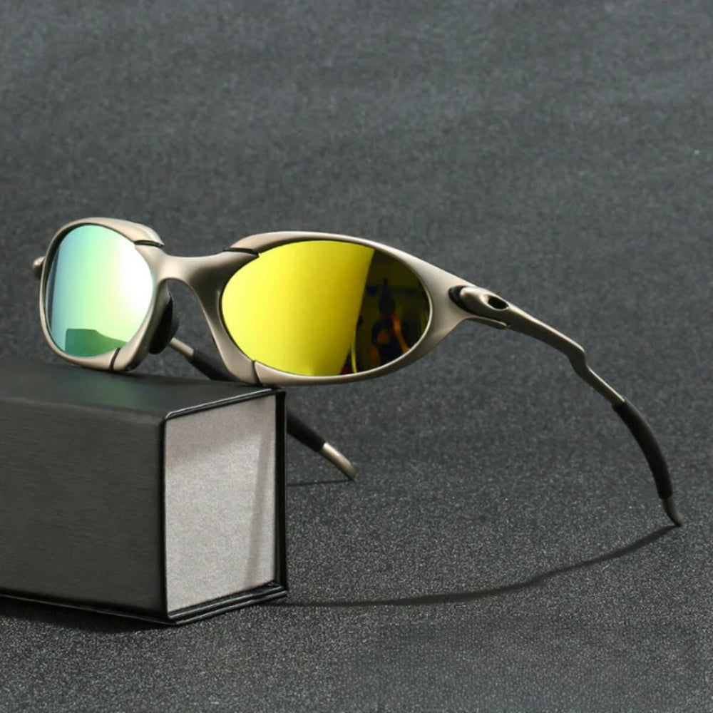 Men's Polarized Sunglasses UV Protection Aviator Metal Frame - Image 5