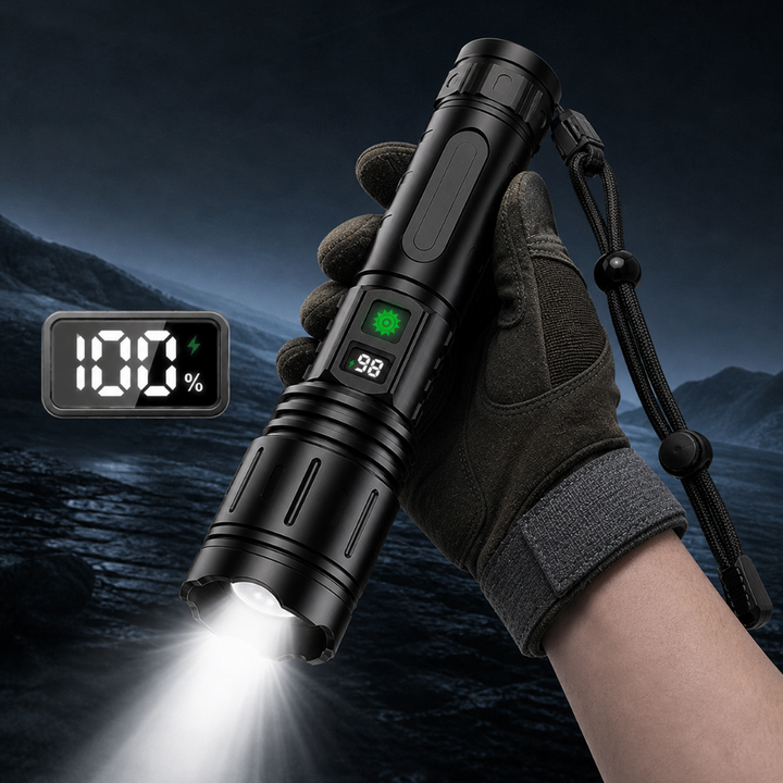 Men's Rechargeable Flashlight High Lumen Tactical Grip LED - Image 1