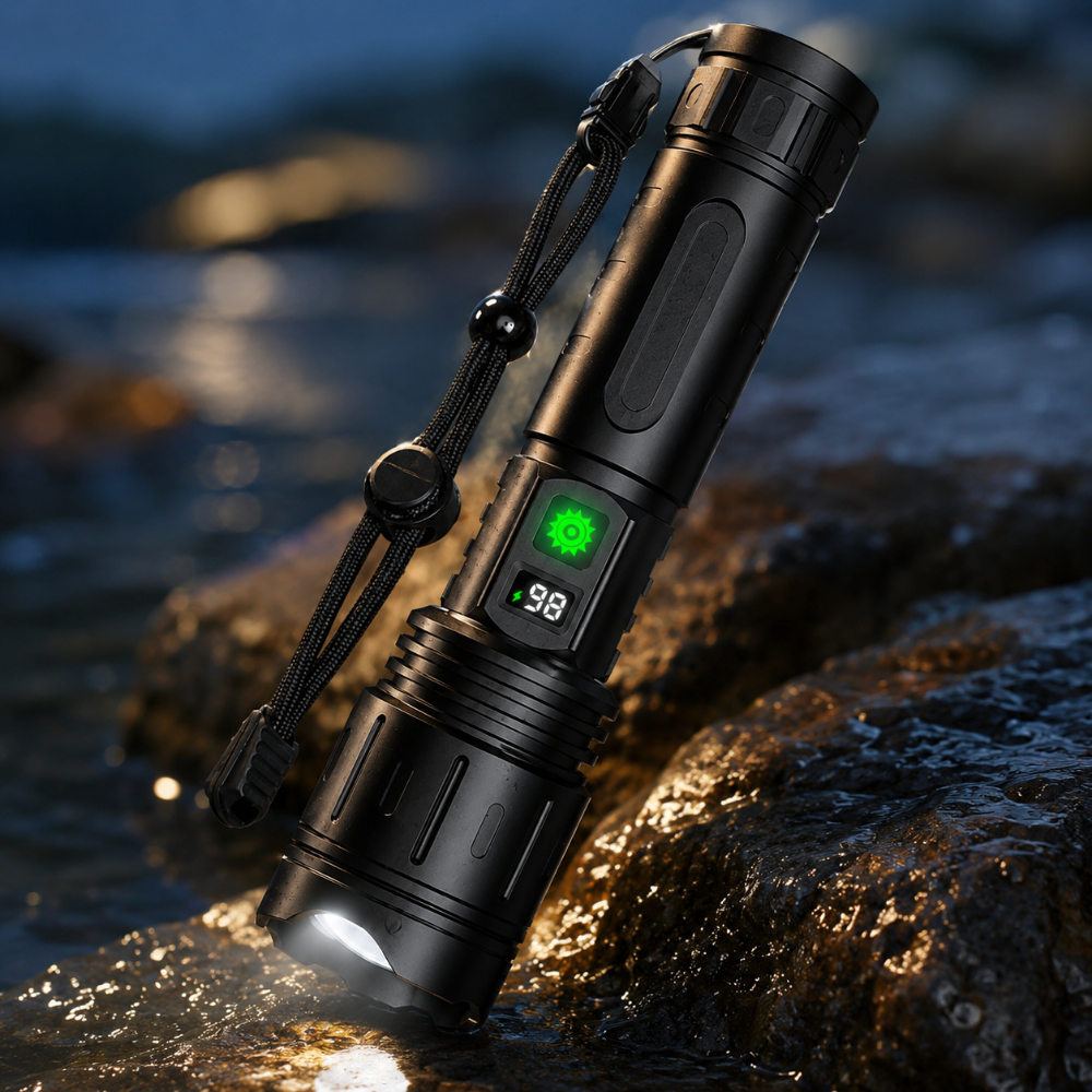 Men's Rechargeable Flashlight High Lumen Tactical Grip LED - Image 2