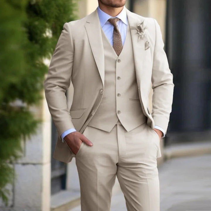 Men's Suit Business Attire Wedding Three-Piece Formal Slim Fit Suit - Image 1