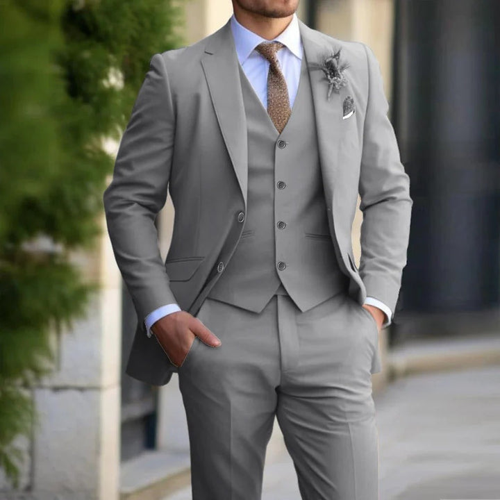 Men's Suit Business Attire Wedding Three-Piece Formal Slim Fit Suit - Image 2