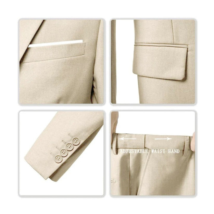 Men's Suit Business Attire Wedding Three-Piece Formal Slim Fit Suit - Image 4