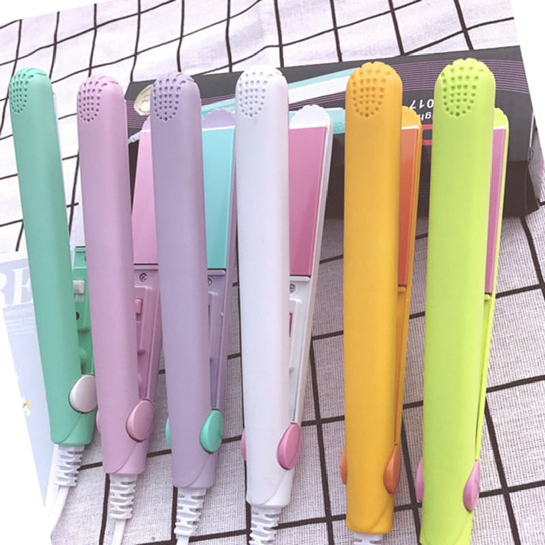 Mini Hair Straightener 3-in-1 Hair Iron With Tourmaline Ceramic Plates For Straightening And Curling - Image 1
