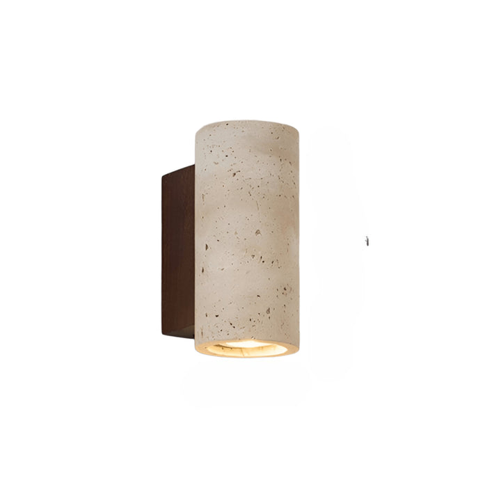 Minimalist Travertine Wall Light With LED Glow - Image 1